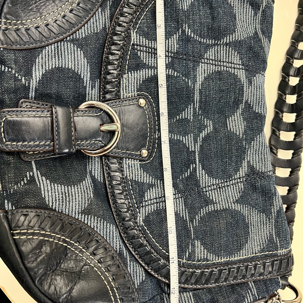Coach poppy K1169 18991 denim-blue Jean hobo Y2K - Picture 15 of 16